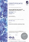 certificate ISO 9001:2015